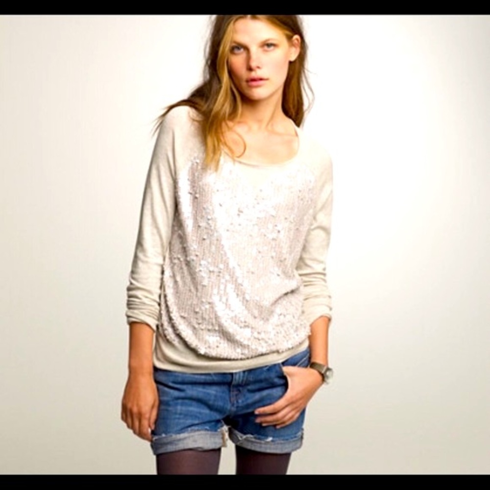 J.Crew sequin lightweight sweater top